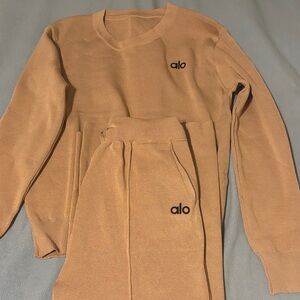 ALO Yoga Tan Long Sleeve Dress